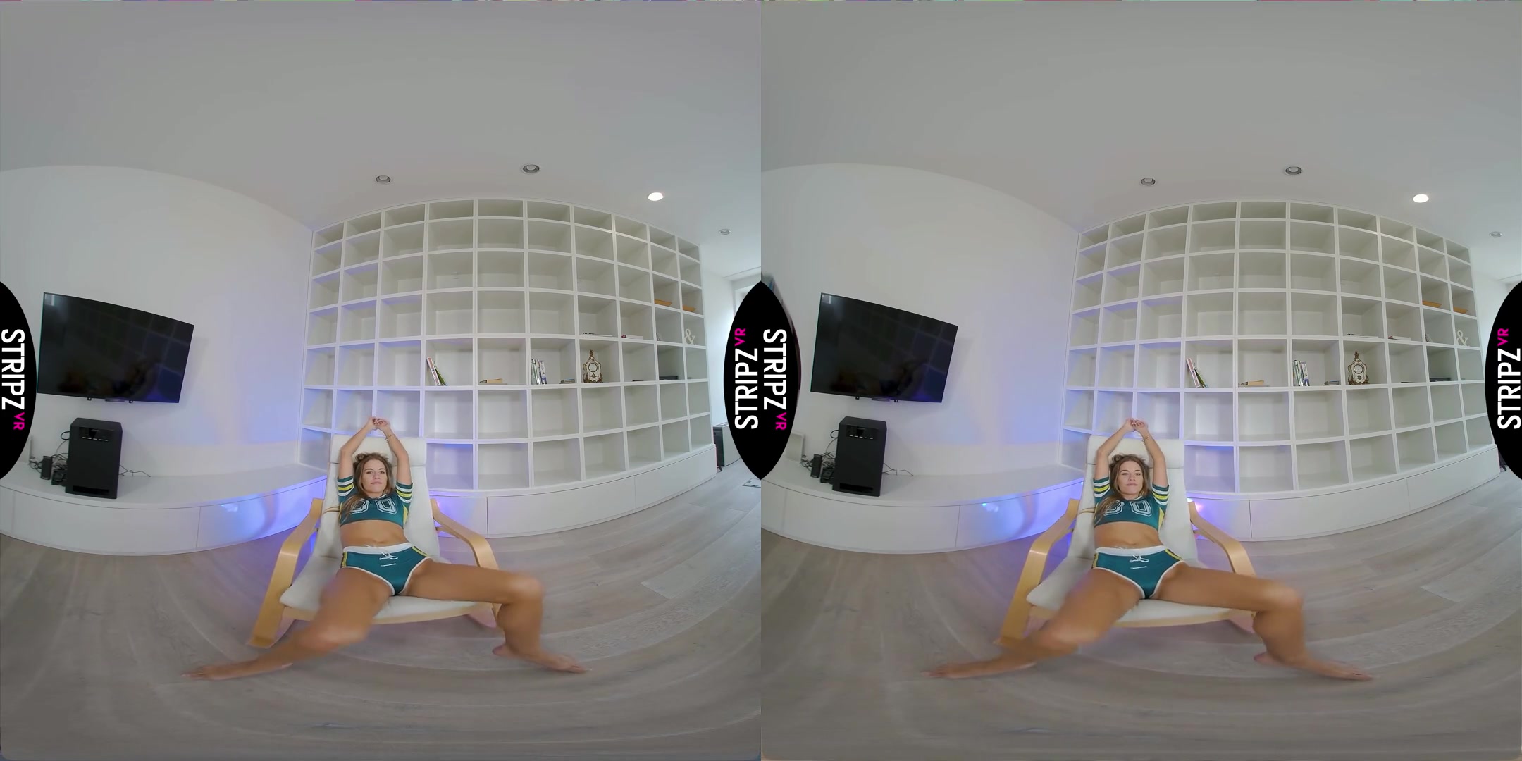 Naughty Corner - Pornstar with Amazing Legs Solo Striptease