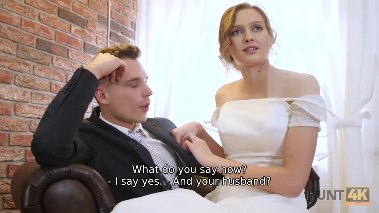 HUNT4K. Cute teen 18+ bride gets fucked for cash in front of her groom