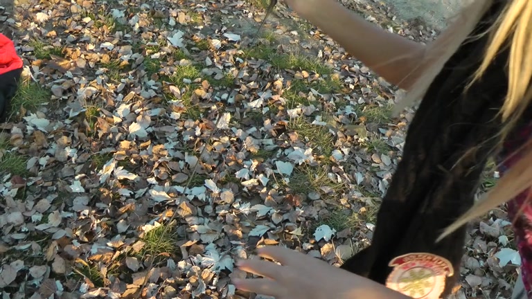 Blonde sucking near the lake