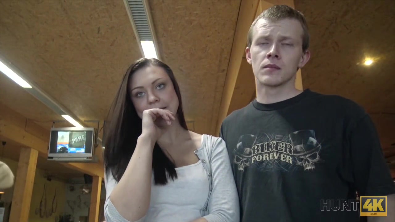 HUNT4K. Couple is tired of bowling, guy wants money, Ornella Morgen wants sex