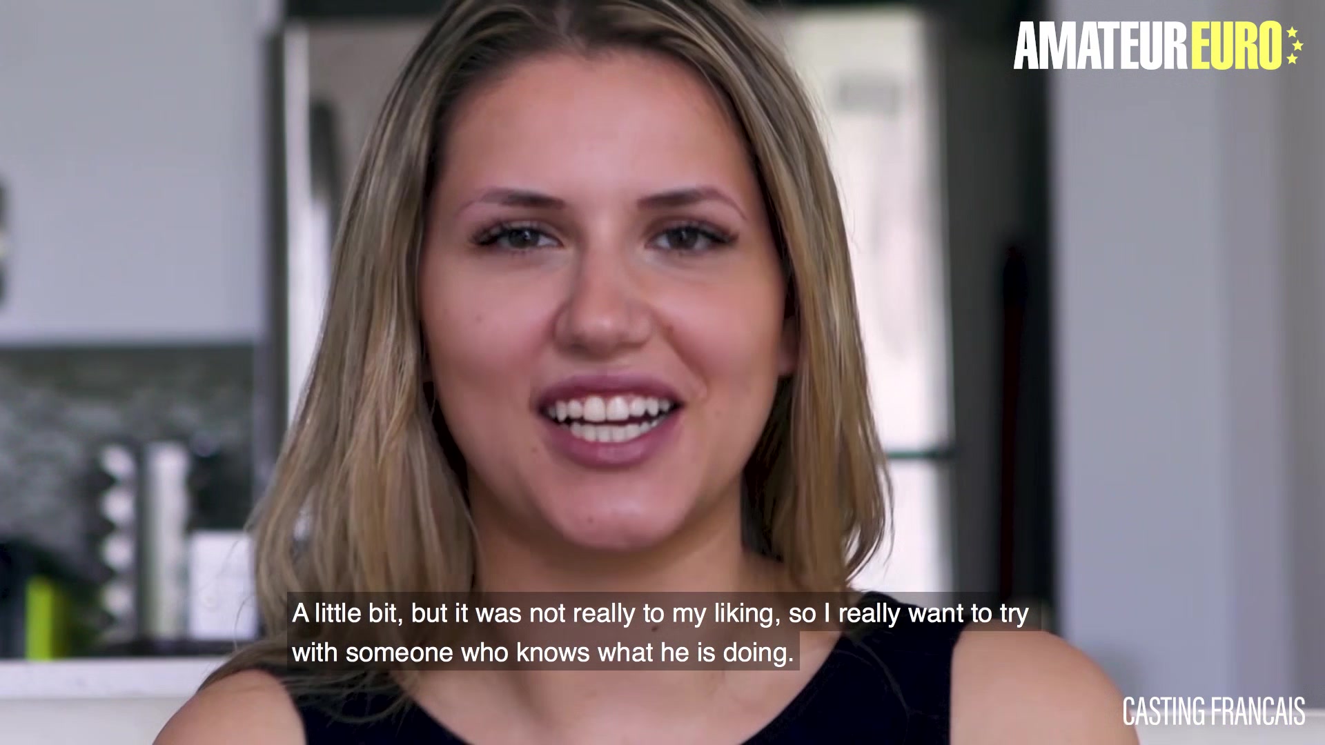 AMATEUR EURO - Lesbian teen 18+ Vanessa Siera Tries Sex With A Guy And She Loves It