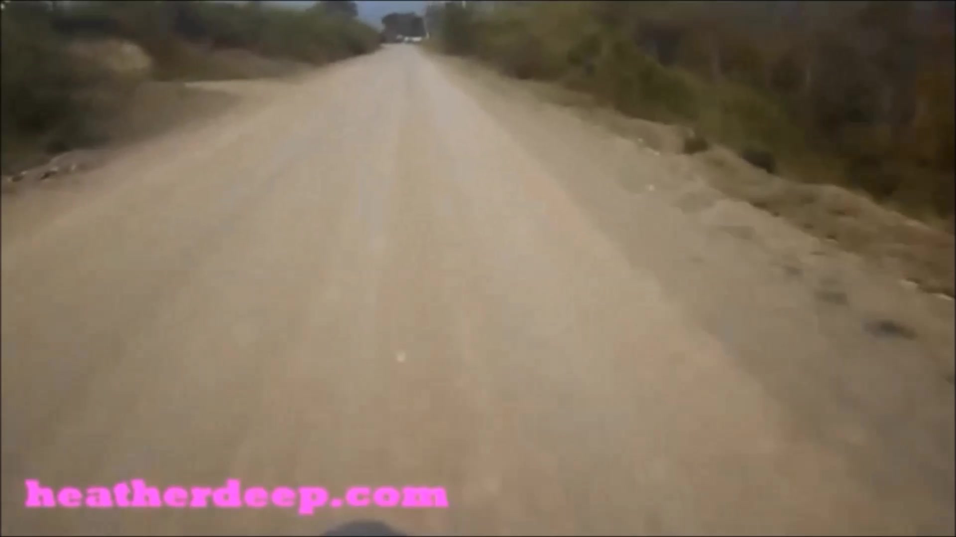 HD Heather Deep 4 wheeling on scary fast quad and ###ing next to horses in the jungle