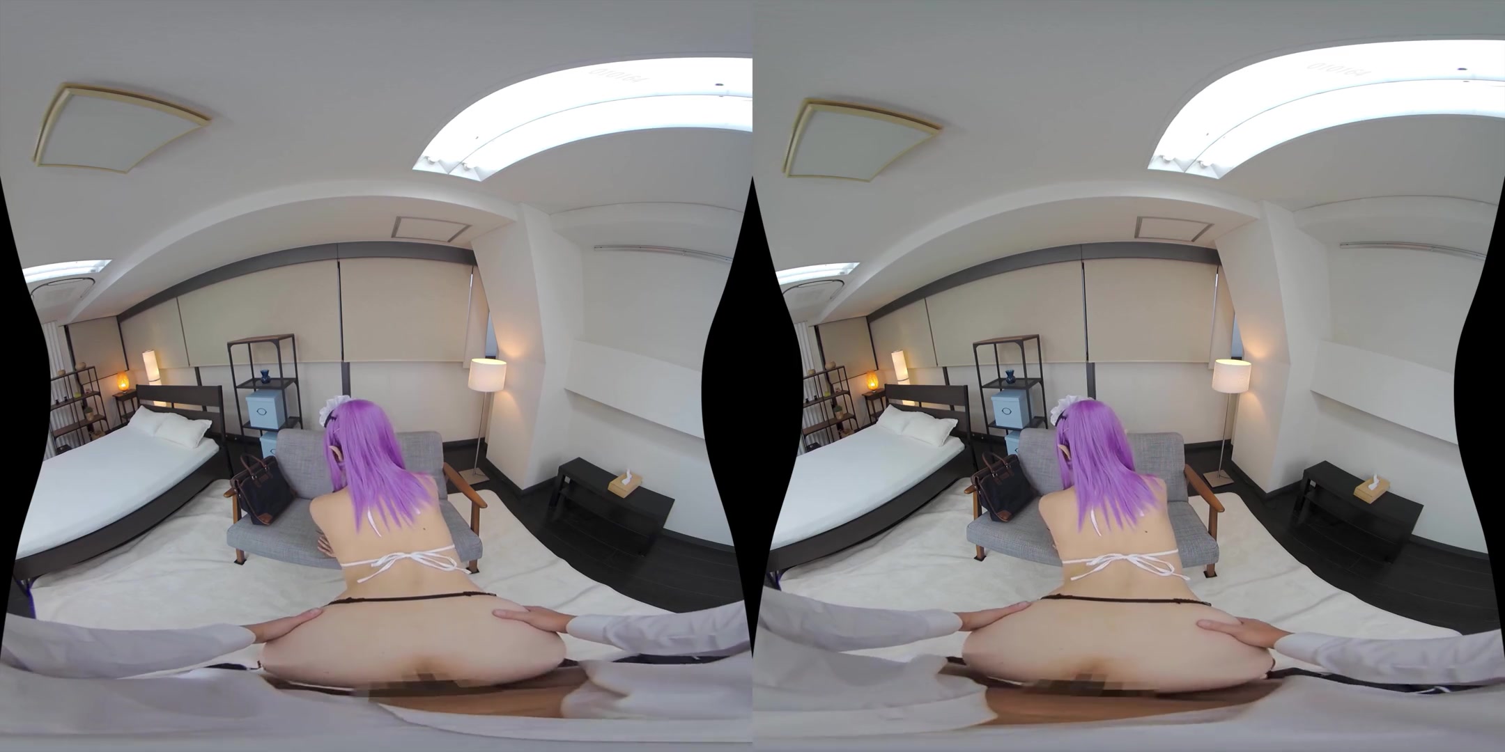 Cumming Inside Elf Maid; Purple Hair Cosplay Creampie Sex