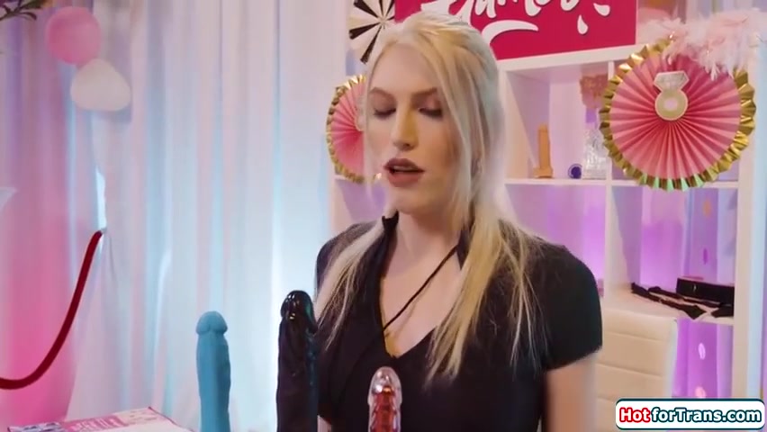 Izzy Wilde - Tgirl Suck Boss Big Tits N Masturbates With Bride