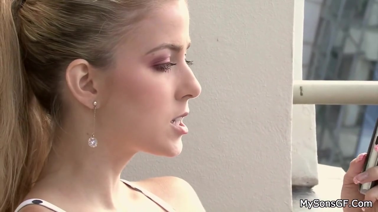 Ponytailed Blondie Sucks And Rides Older Step dads Cock