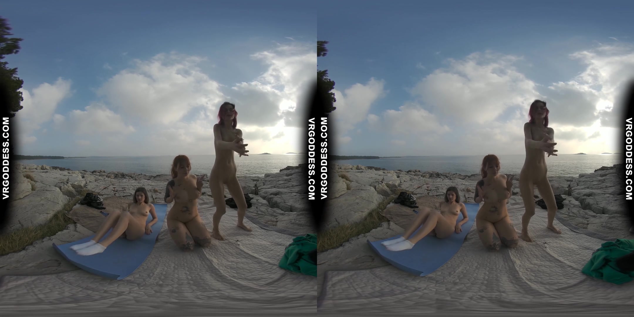 Cheri Josie Poppy Winter Beach Vacation Nude Yoga Outdoors