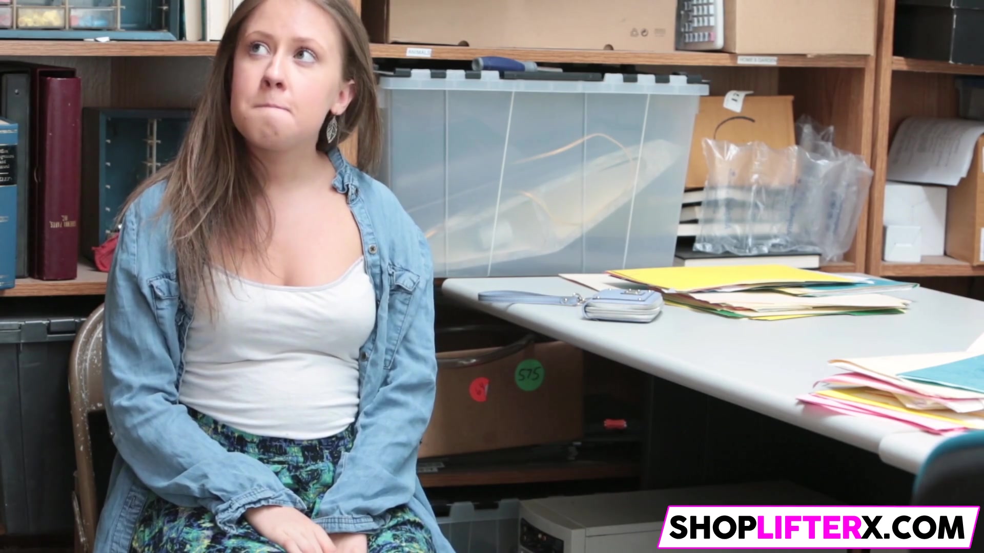 Shoplifter girl gets caught and punished