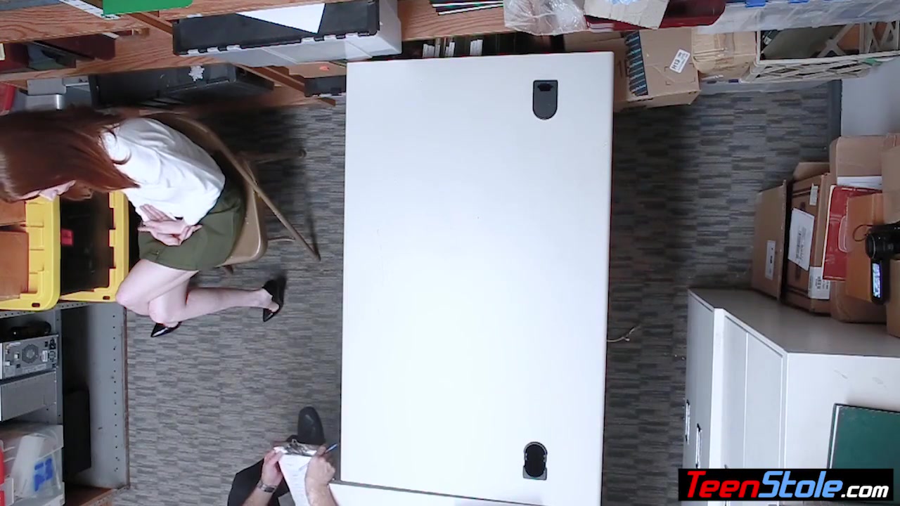 Irish Redhead teen 18+ Shoplifter Fucked By A Officer