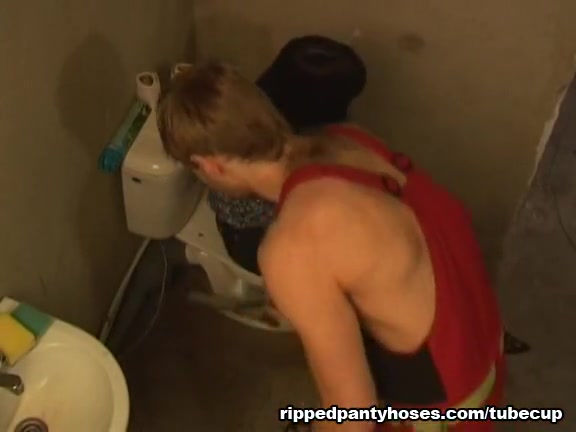 Nylons ripped in a toilet incident