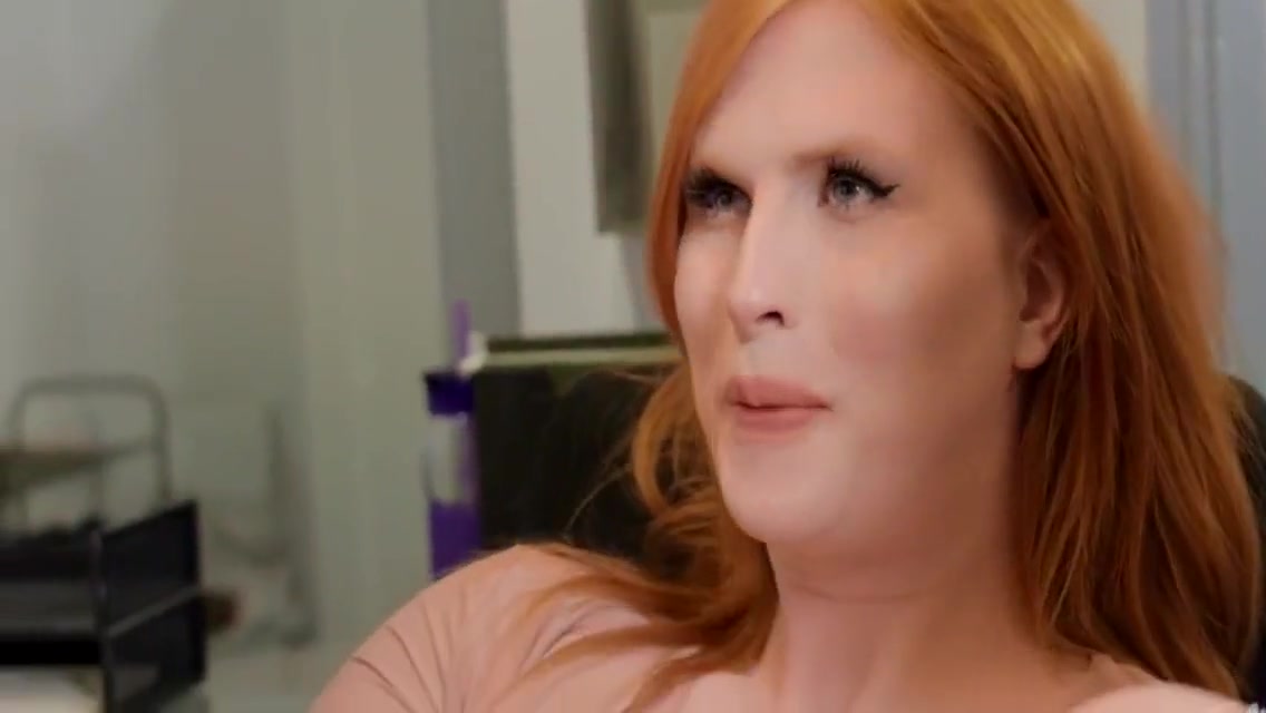 Redhead Transsexual Anally Fucked After Throating Male Cock 8 Min