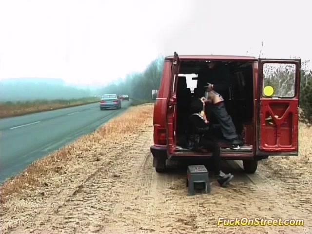 real fuck on big public street