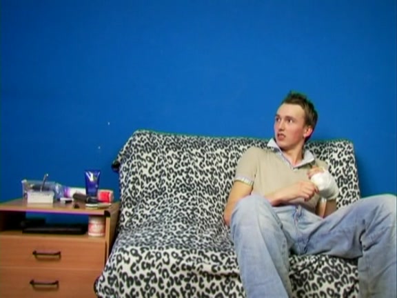 Crazy guy makes holes in pantyhose