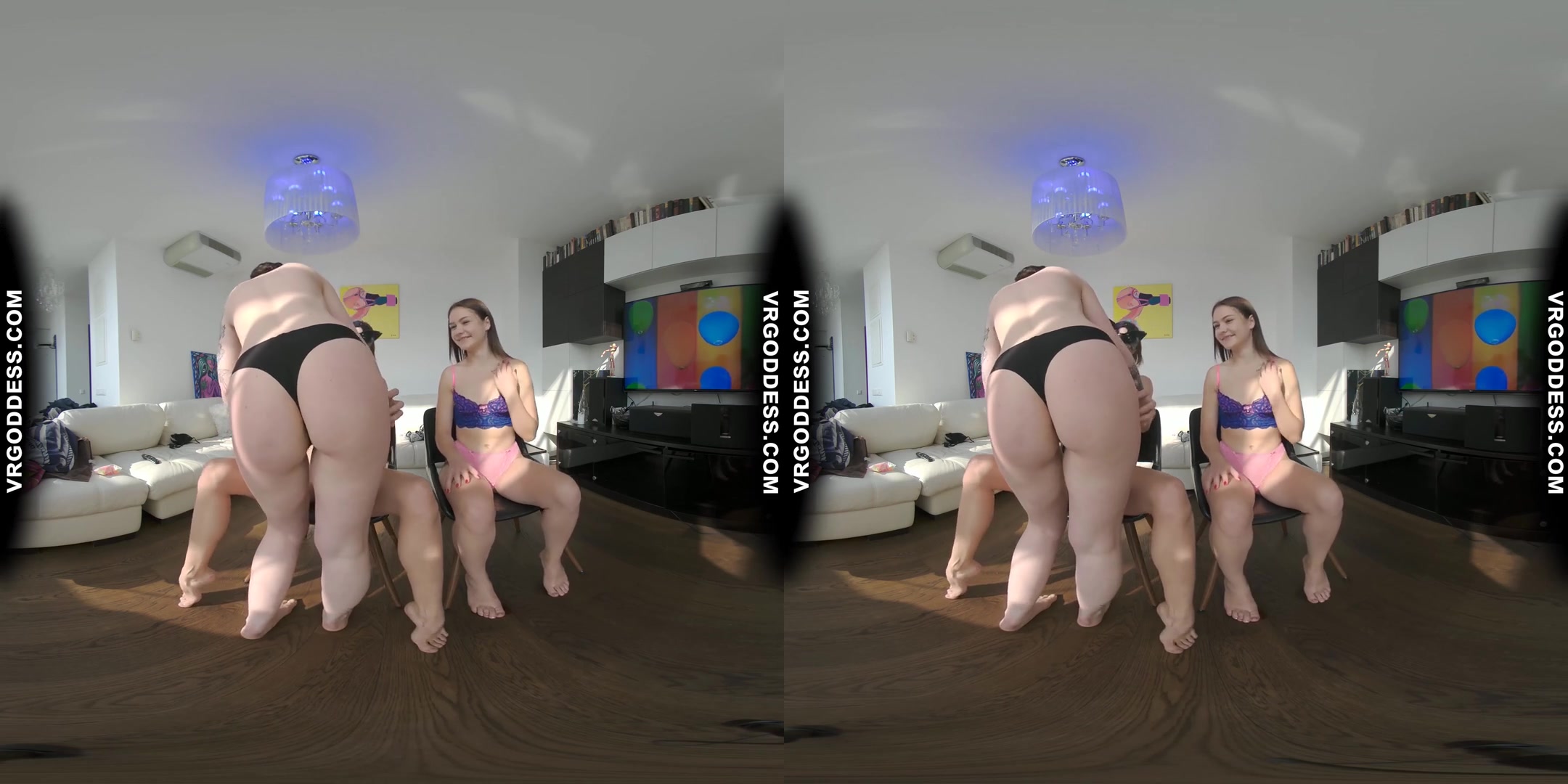 Triple Model Sexy Striptease Lap Dance Matty Sammy And Miss Pussycat