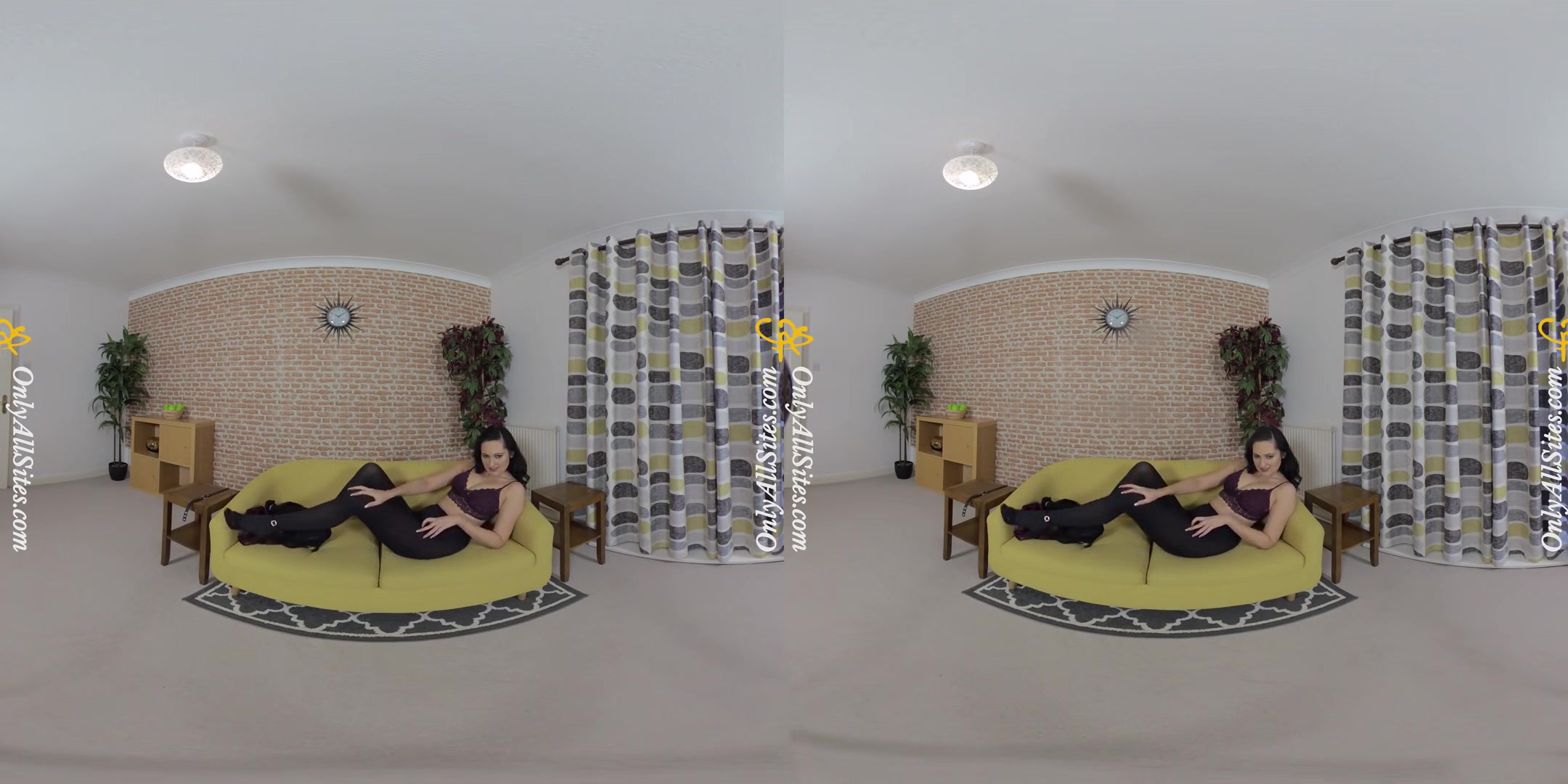 Bonnie - In Pantyhose; Big Tits Babe Striptease