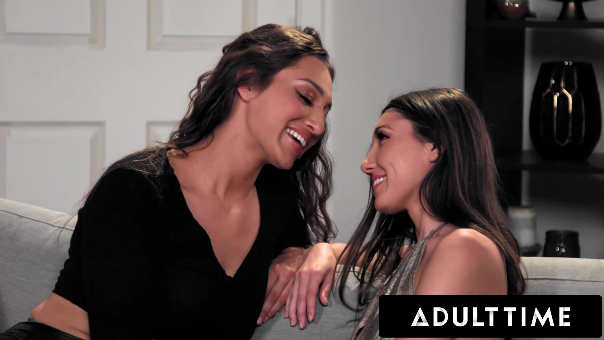 ADULT TIME - Naughty Lesbian teens 18+ Bella Rolland and Maya Woulfe Just Want To SCISSOR and KISS!