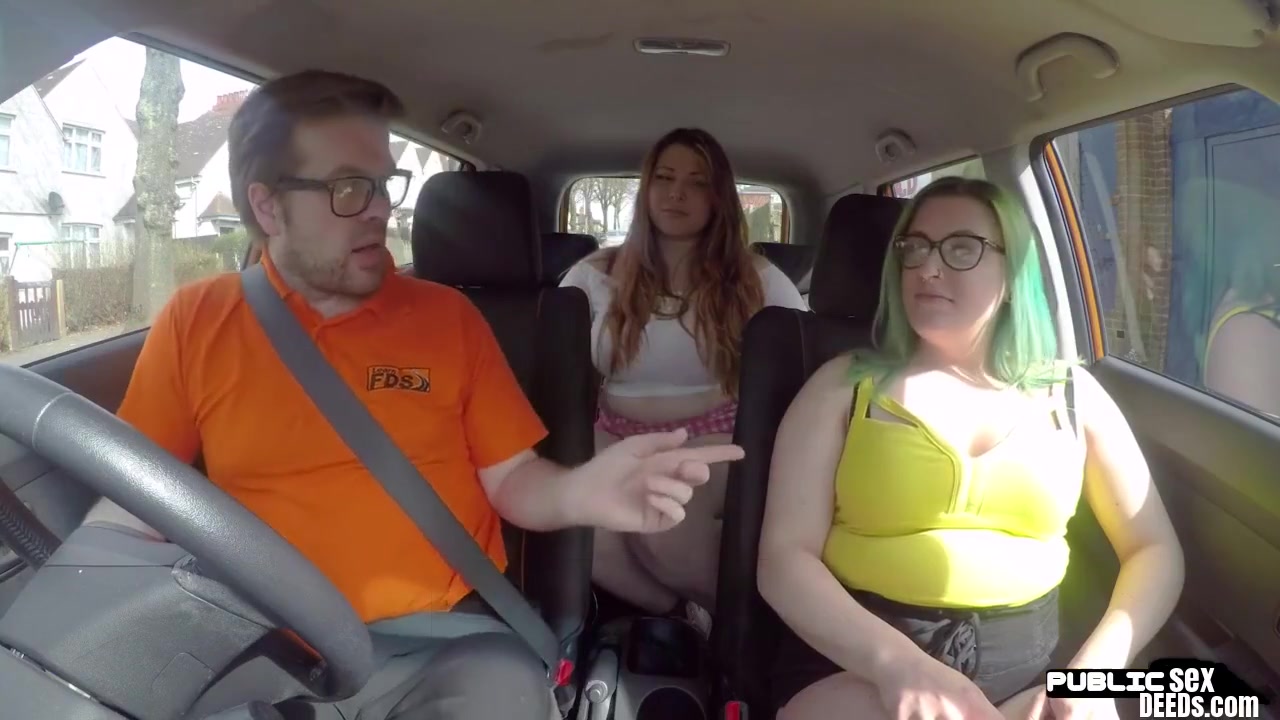 Chubby Driving student 18+ Public Fucked By Tutor Outdoor In Car