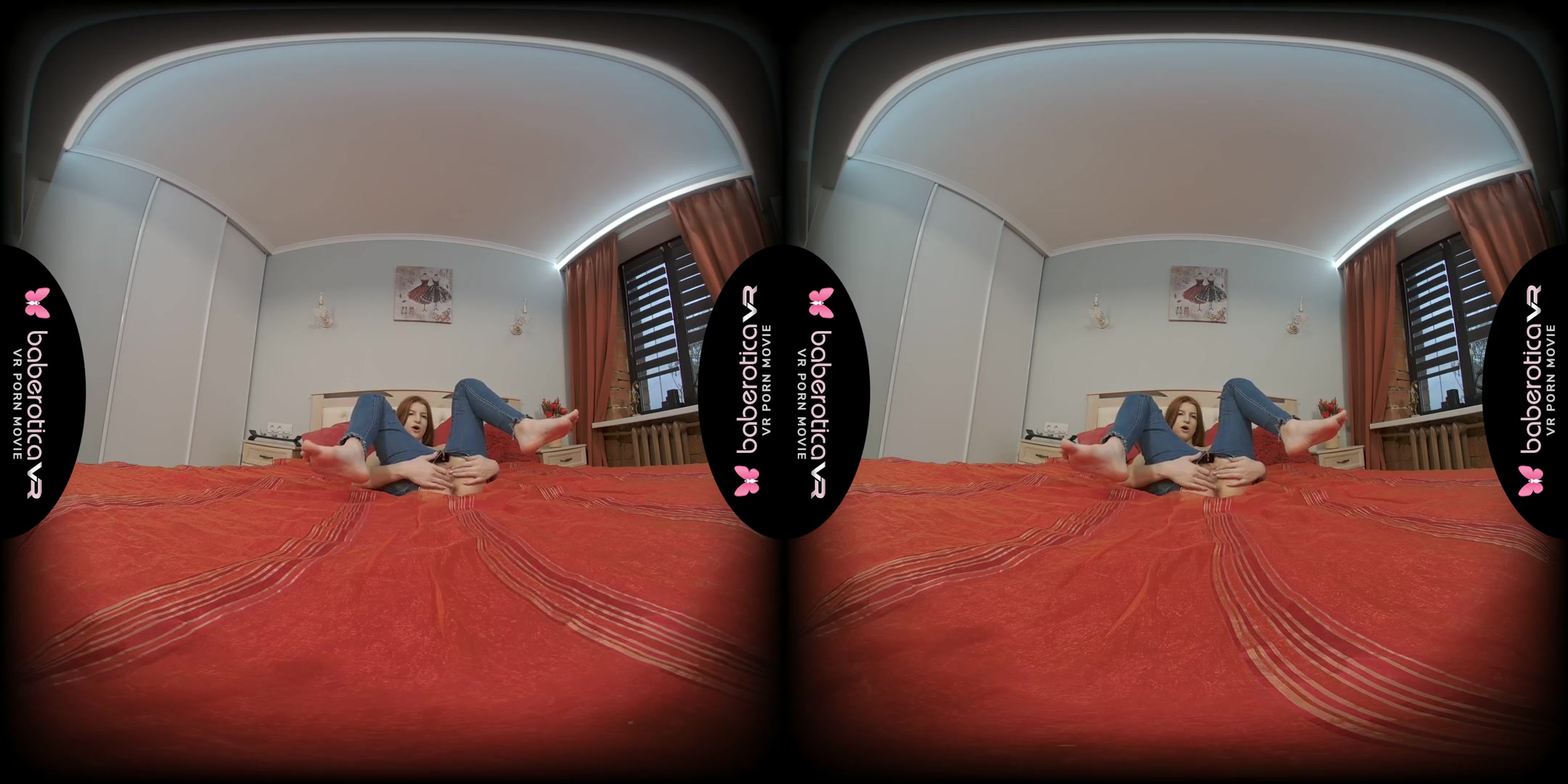 Atisha Unzips Geans And Plays With A Toy In Her Pussy - Redhead teen 18+ Amateur Solo VR