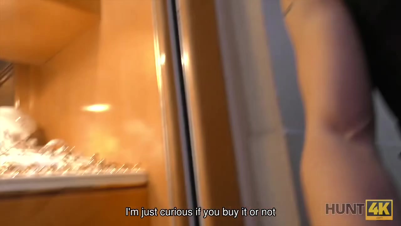 HUNT4K. Pretty brunette fucked by stranger to earn cash for ring
