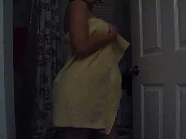 Short-haired brunette dancing and teasing you