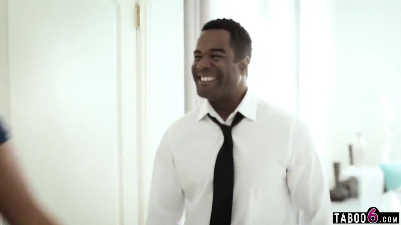 Black Step daddy Gets A Piece Of His Step sons New Girlfriend