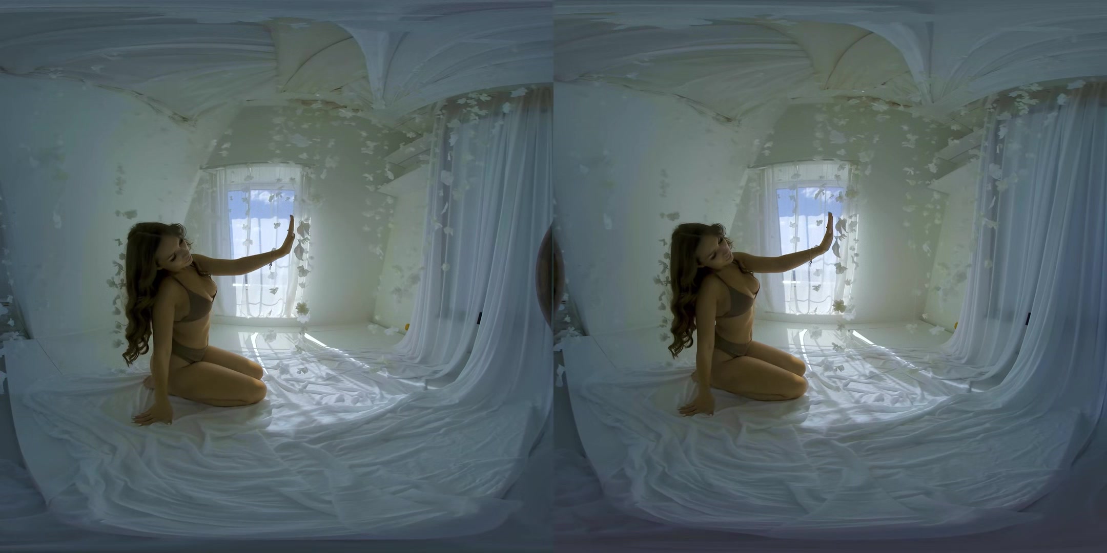 Olena's Striptease In The White Flowers