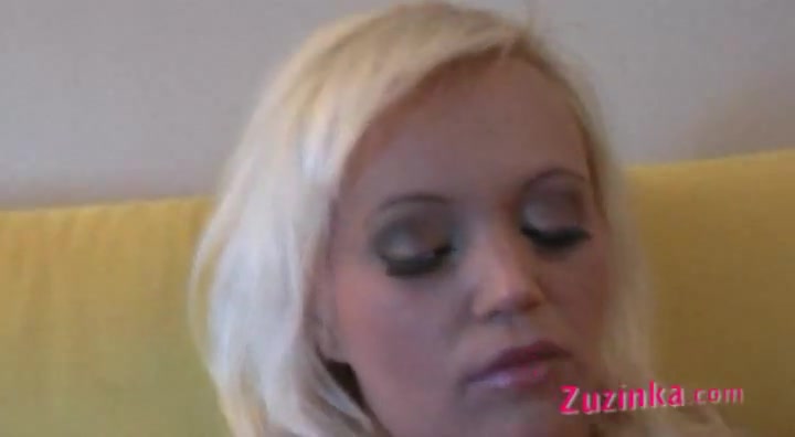 Zuzinka and friend having fun with huge dildo