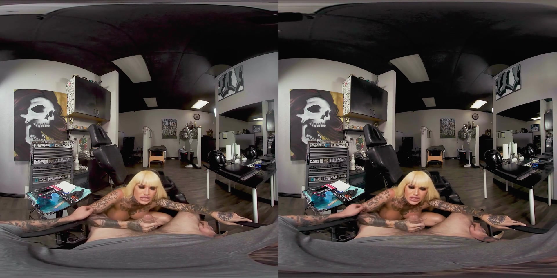 Nadia Love in TS with a dragon tattoo Shemale VR Porn Video - VRBTrans