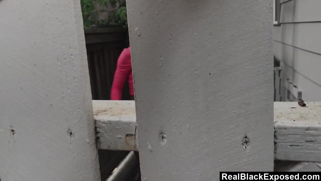 POV Ebony strips and fuck outdoors