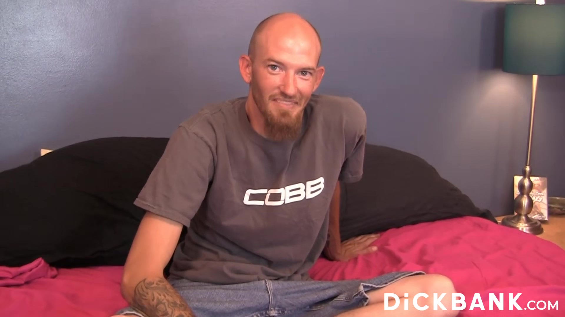 Tattooed John Masturbates His Cock While Watching Porn
