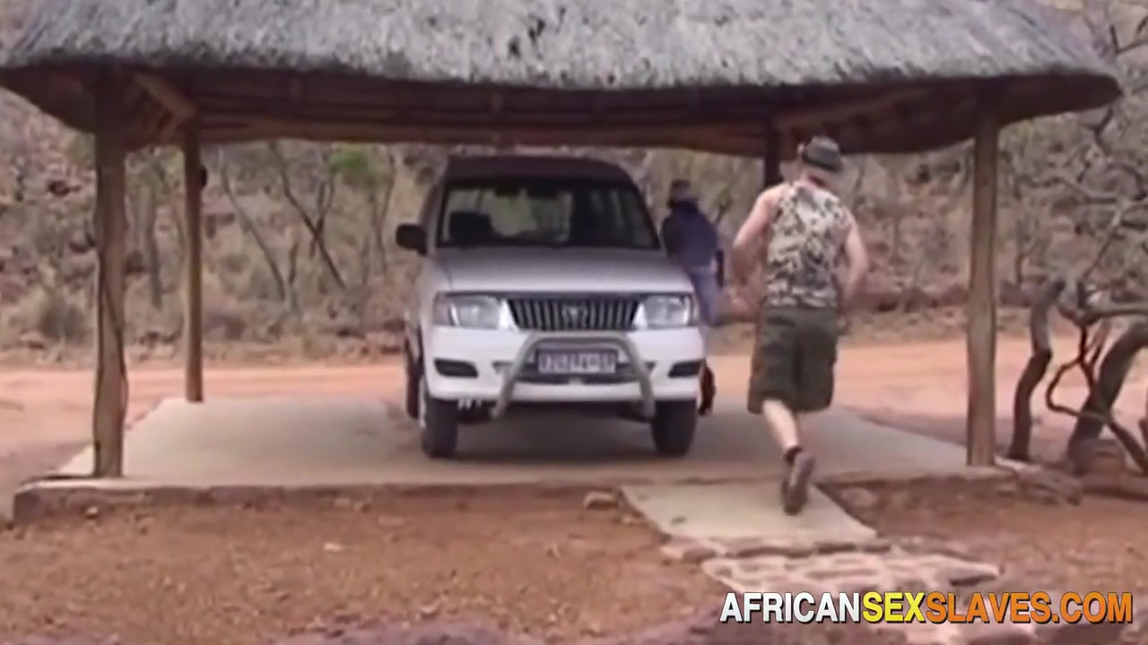 African Farm Maid Spit Roasted By Rancher