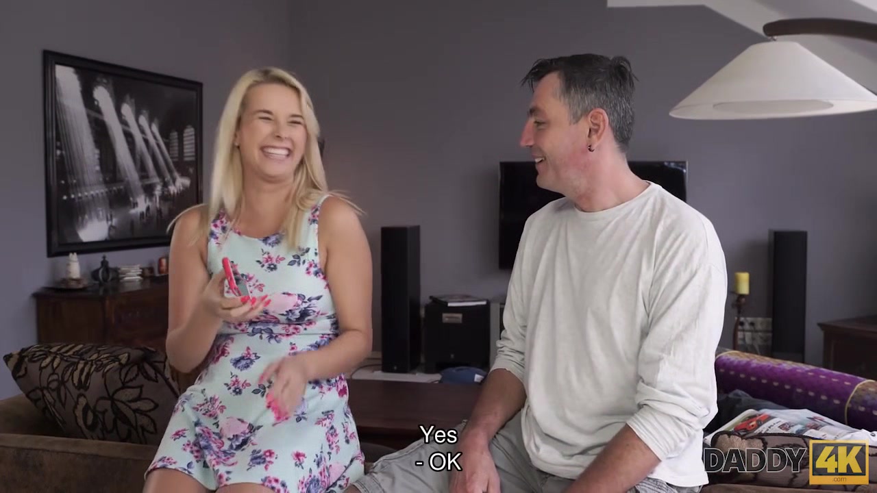 DADDY4K. Aroused chick allows old Step dad to analyze her in various ways