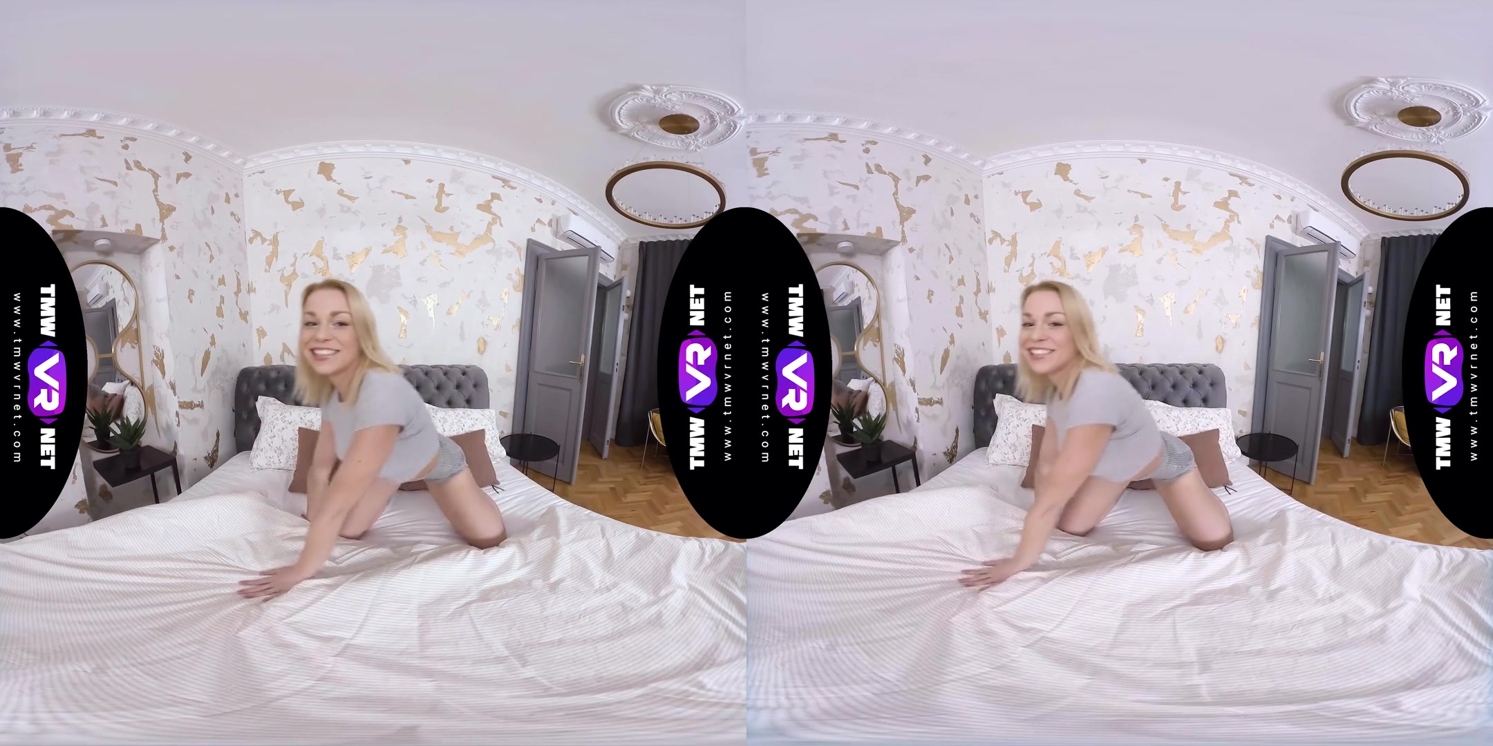 Hot Blonde Plays Hot Games - Short VR Solo Scene with Blonde Babe
