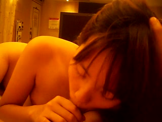 Japanese girl wrapping her lips around my penis