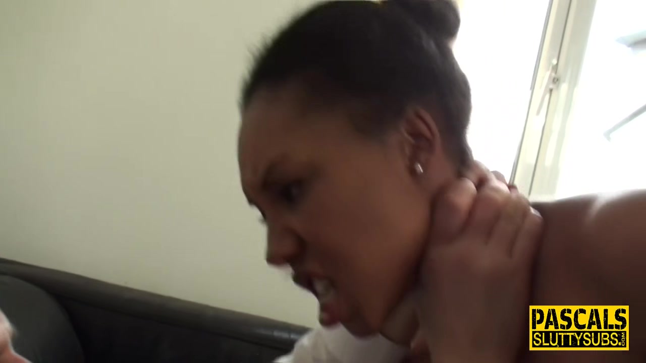 Ebony submissive throated