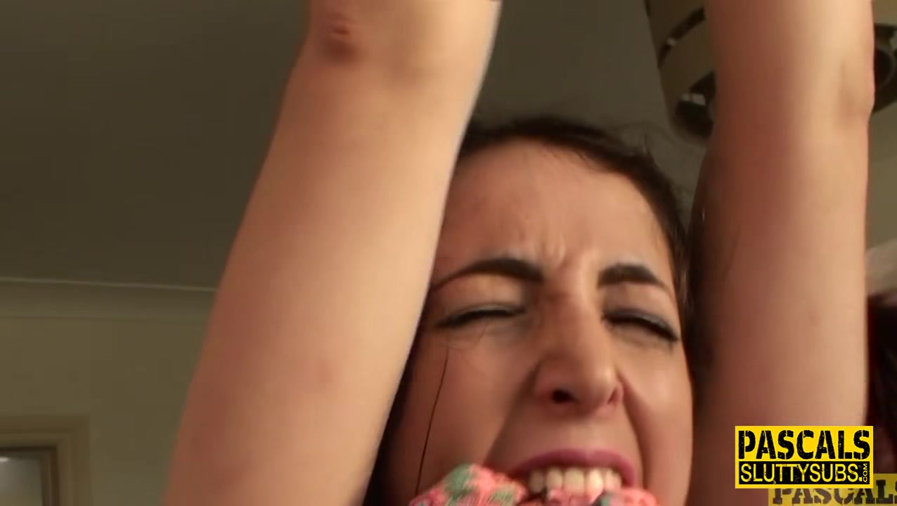 Bound submissive whipped and fucked hard