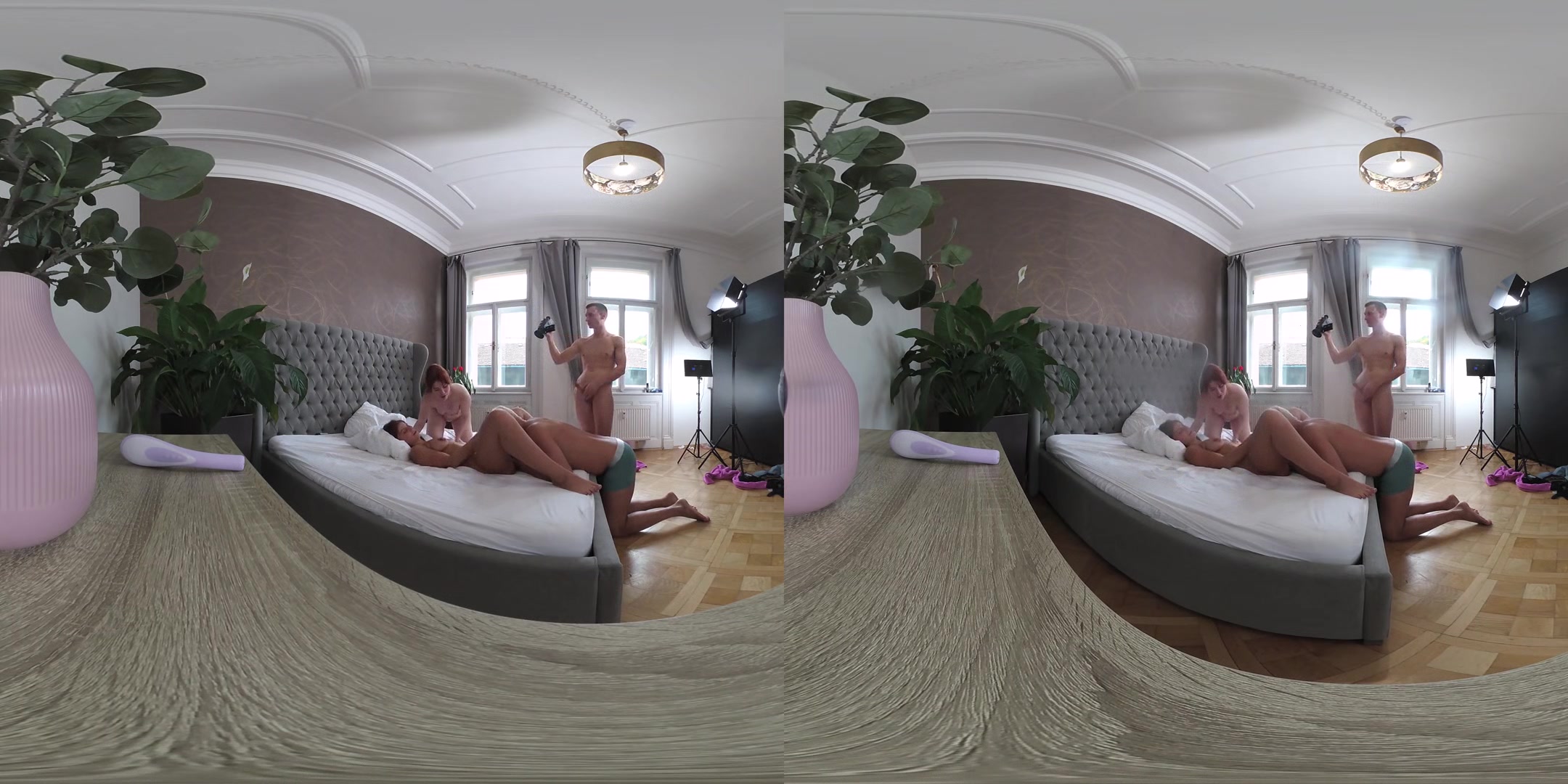 Cheating Redhead Squirts Like A Fire Hydrant In Epic Threesome - Kaira Love & Tiffany Blue Behind The Scenes Vr Video Part Two