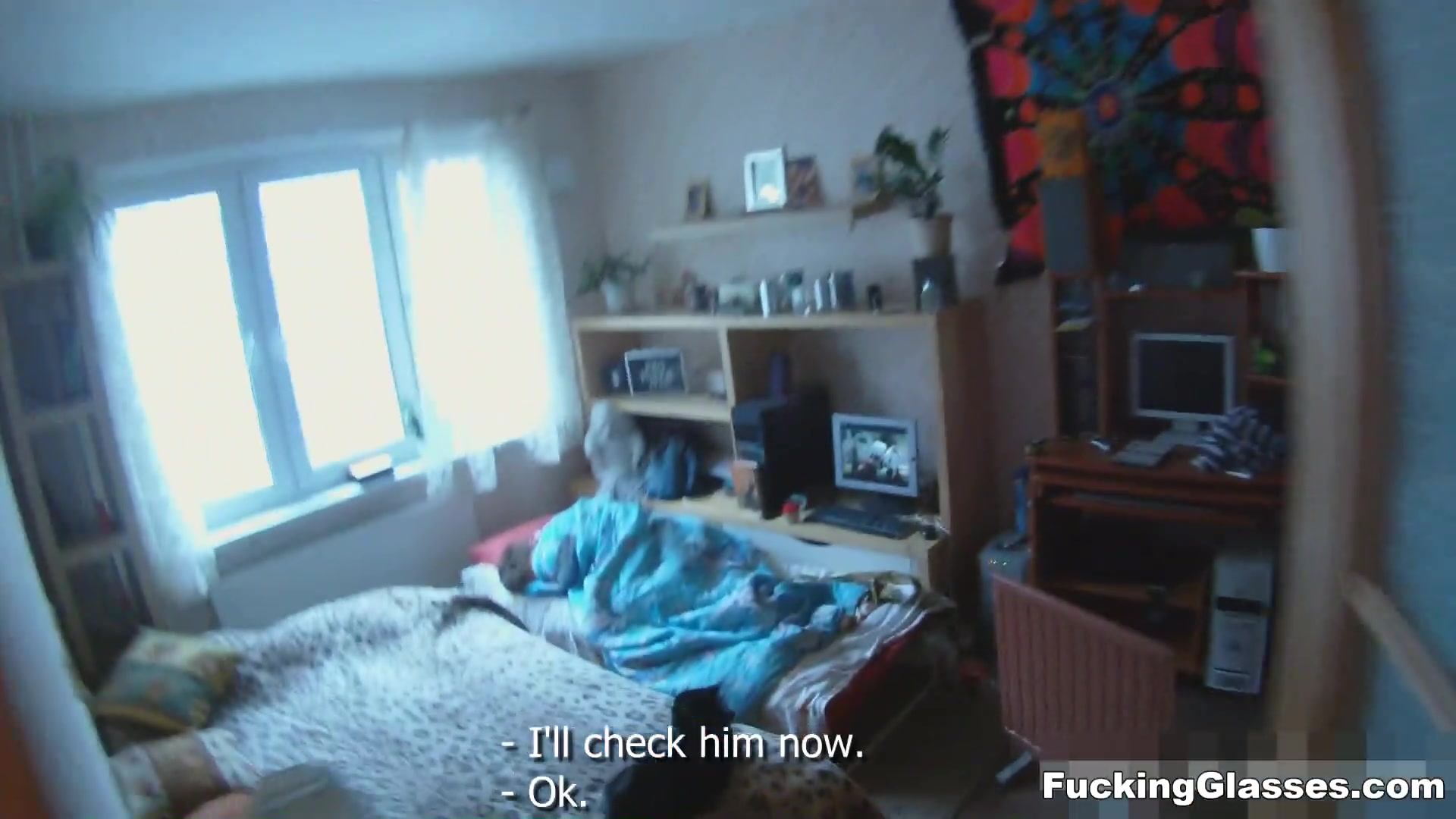 Fucking Glasses - Dania - Teeny fucked on a balcony