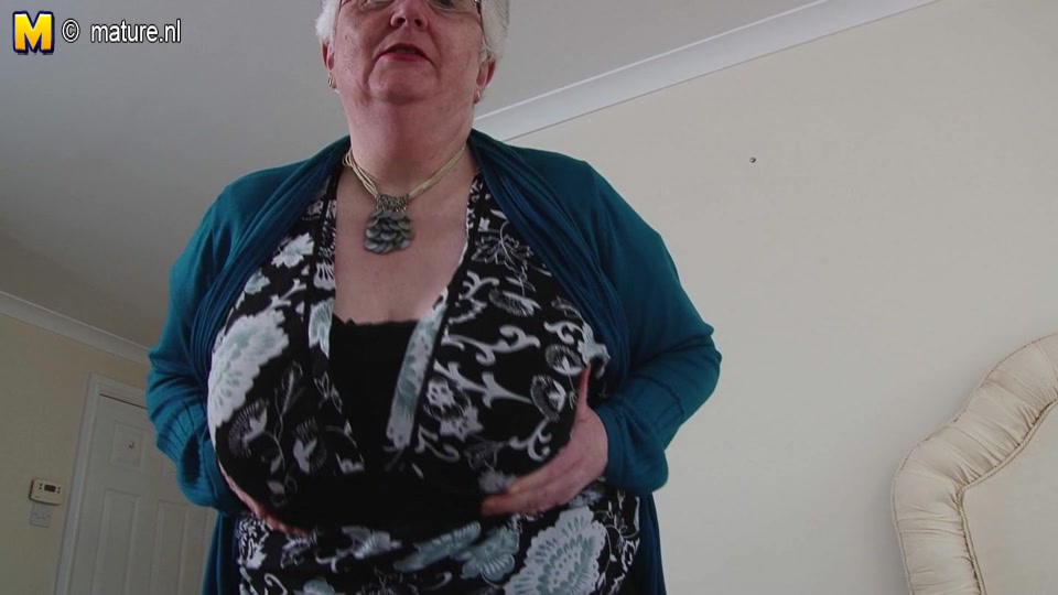 Big Breasted British Granny Playing With Herself - MatureNL