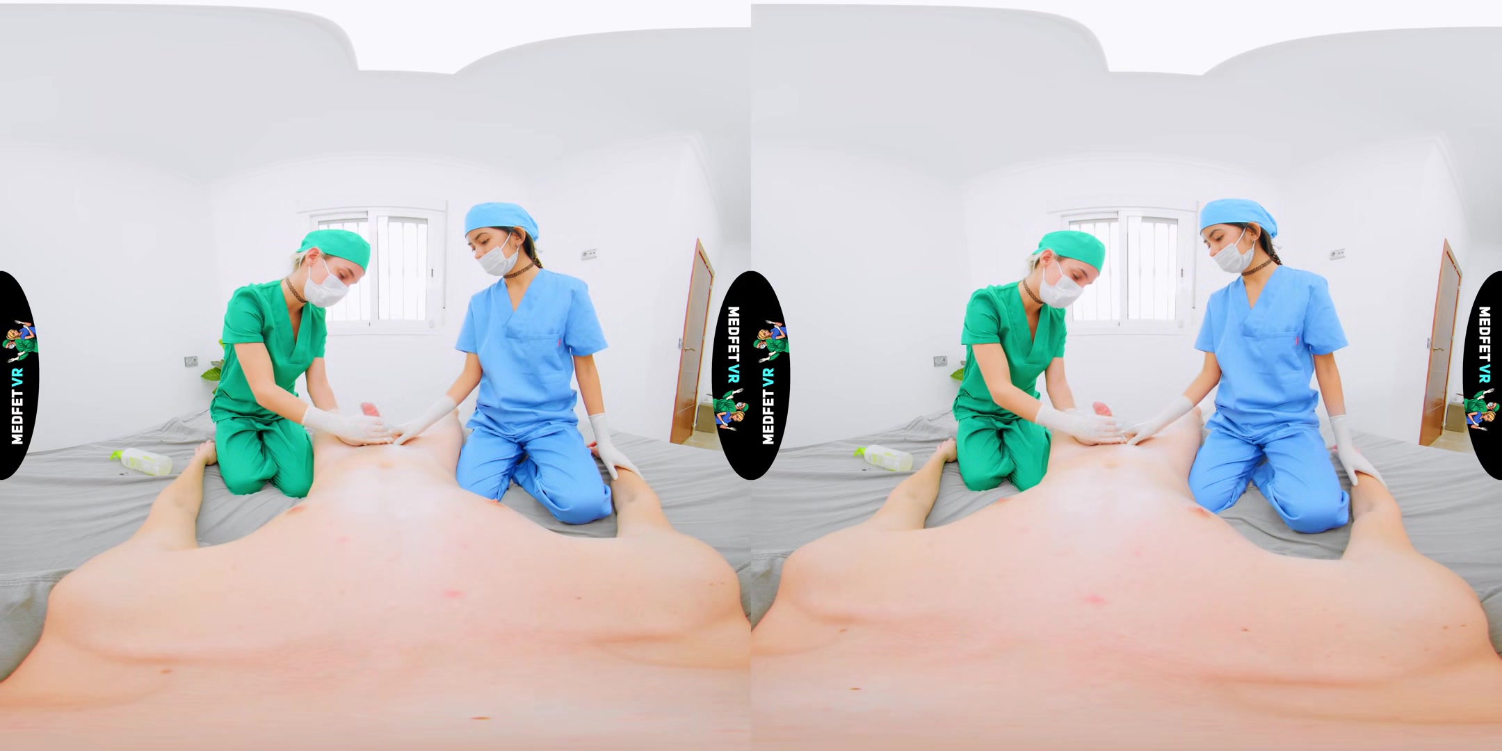 2 Student Nurses Jerk You Off - Semen Extraction