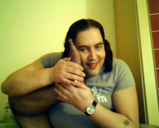Foot Licking By A Crossdresser