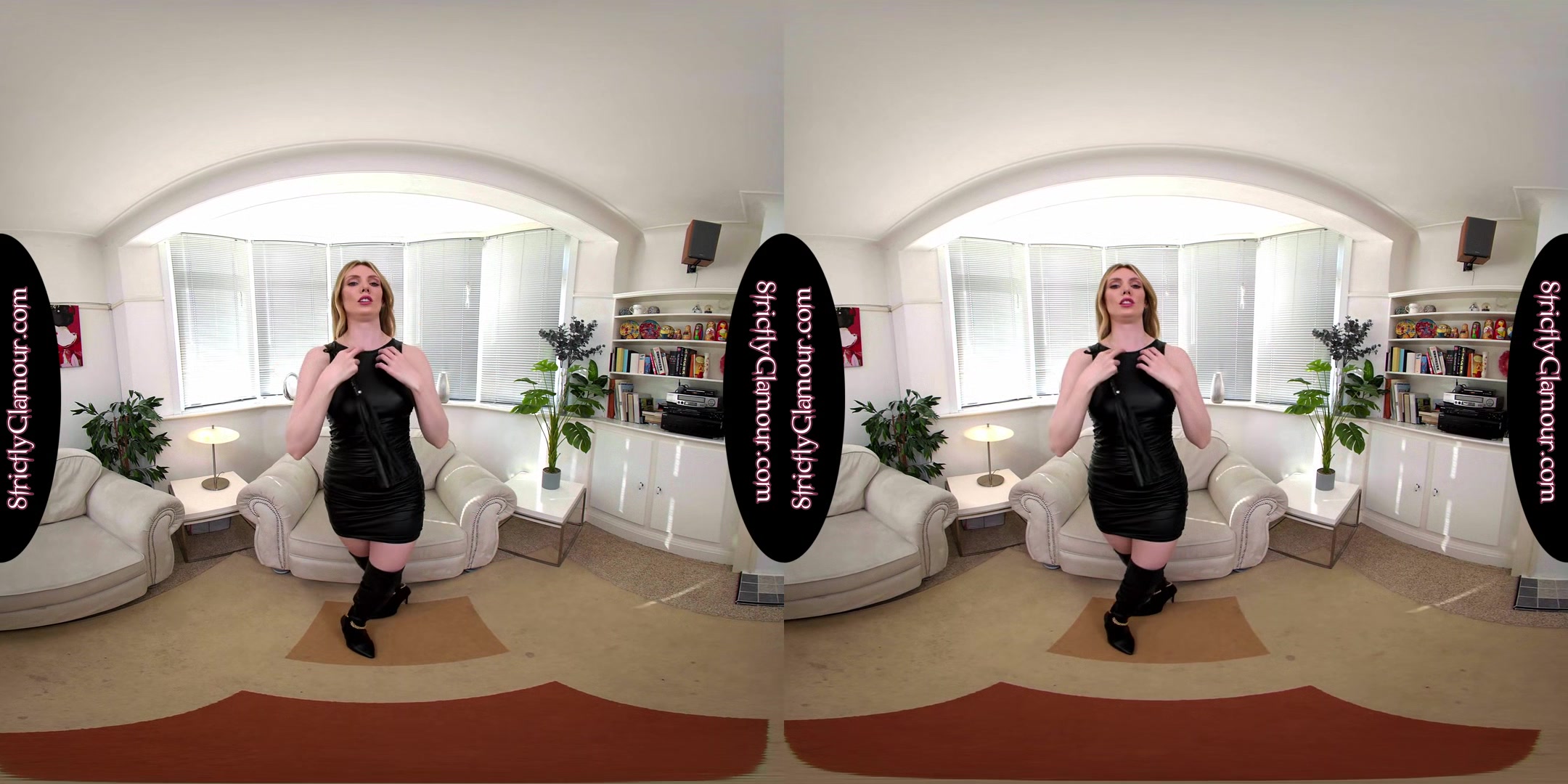 Jessica B Black Skin Tight Dress To Birthday Suit; Boots - 8k Vr