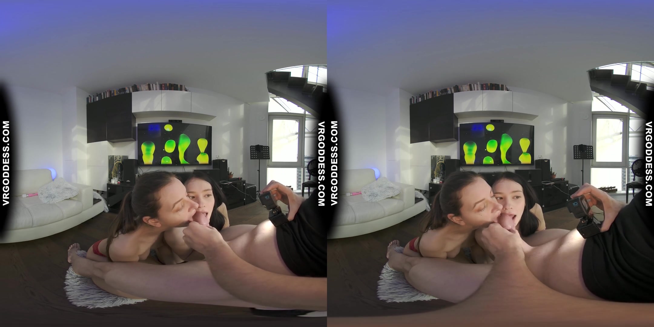 Double Blowjob Between The Scenes From Gorgeous Cumplaying Girls Matty And Rebeka Ruby