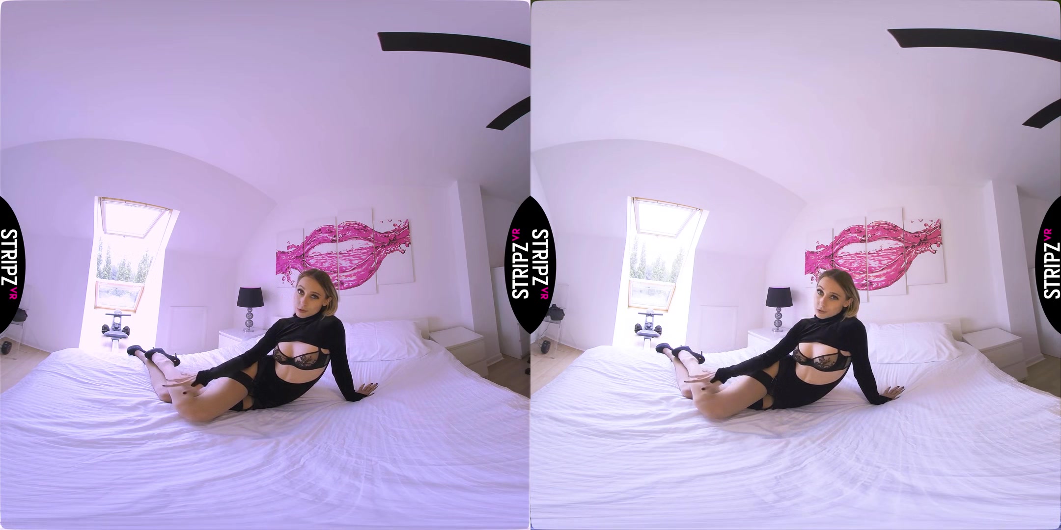 Get In My Knickers - British Babe Striptease in Black Lingerie