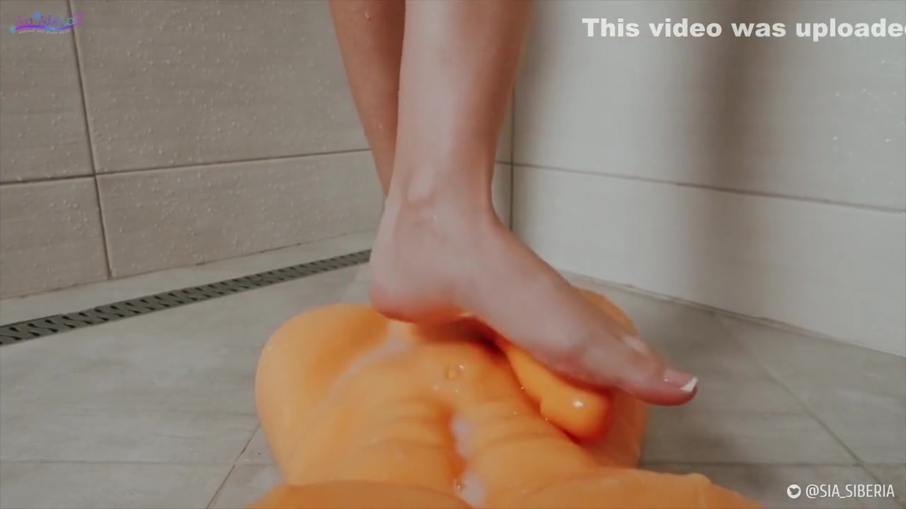 Footjob In The Shower