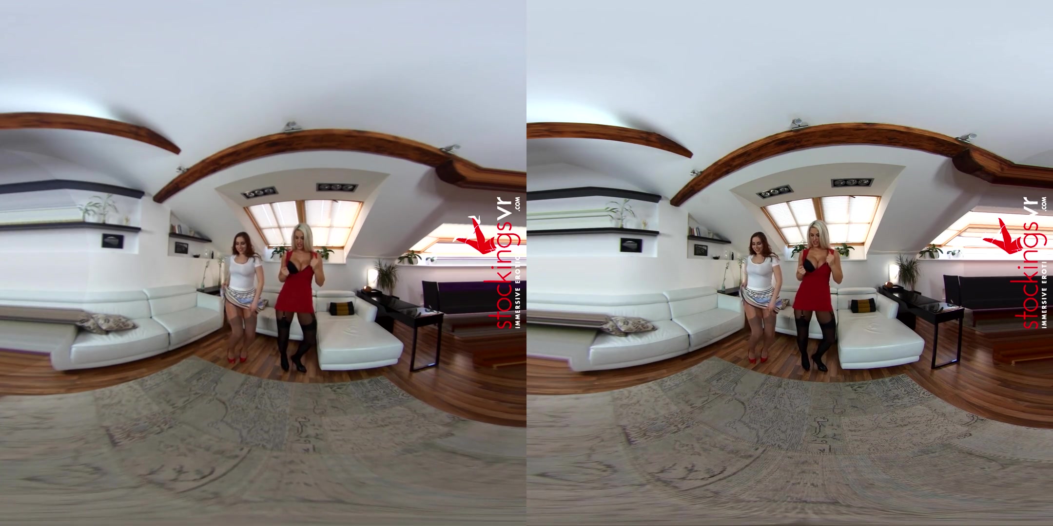 Antonia Sainz & Blanche Bradburry in Strippers - StockingsVR