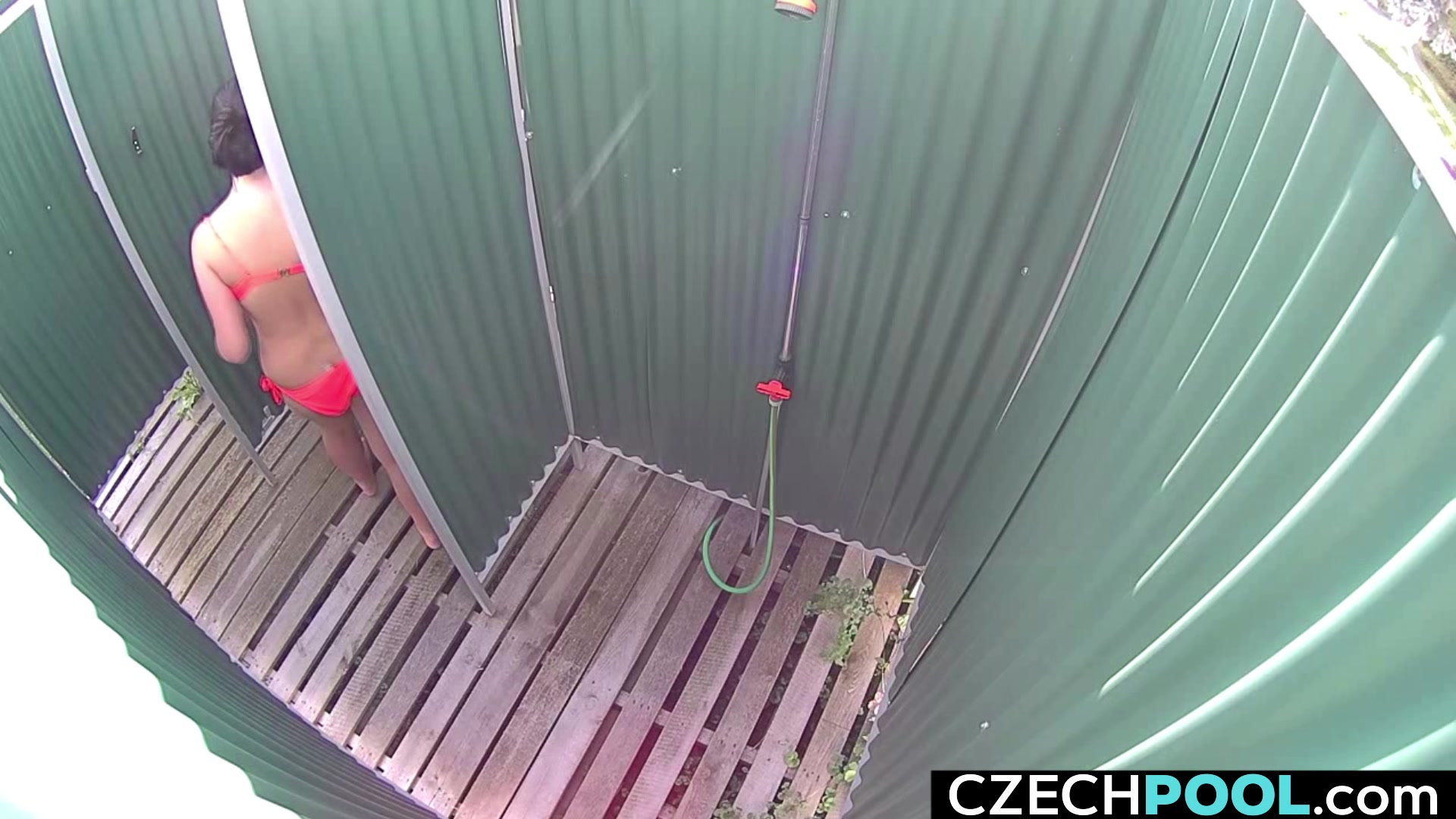 Young Step mother Naked Showering in Public