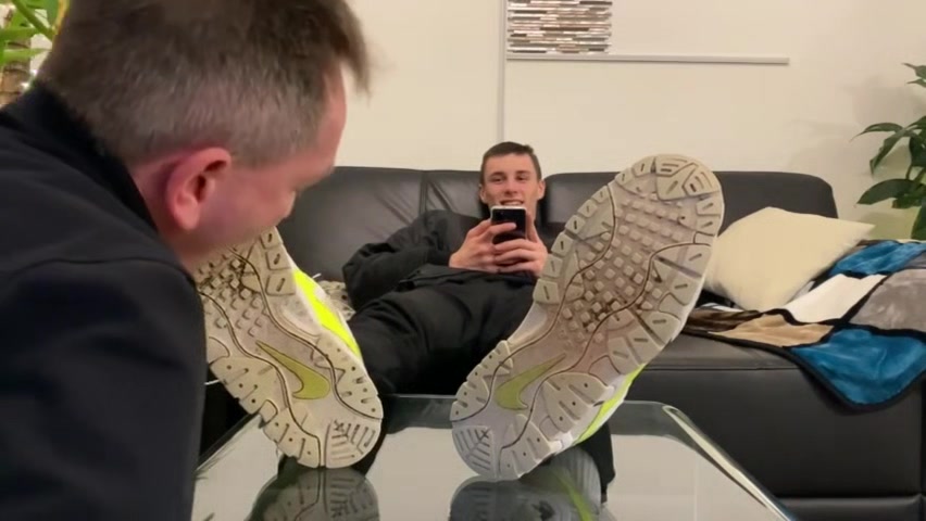 German smoking master sneaker licking