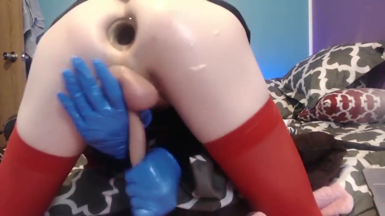 Amber Mei Neil - Sissy Cd Big Glass Butt Plug Insertion Stretching & Cum