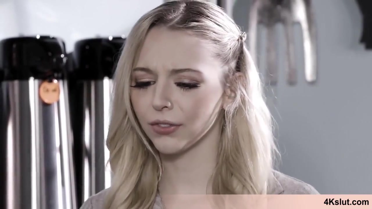 Cute Blonde Waitress Lily Came To Work With Her Pussy