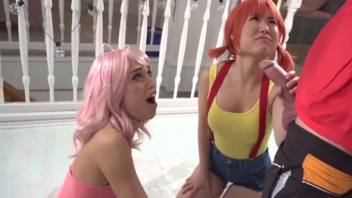 Pokemon Cosplayers Riding Dick In Threesome With Elena Vedem